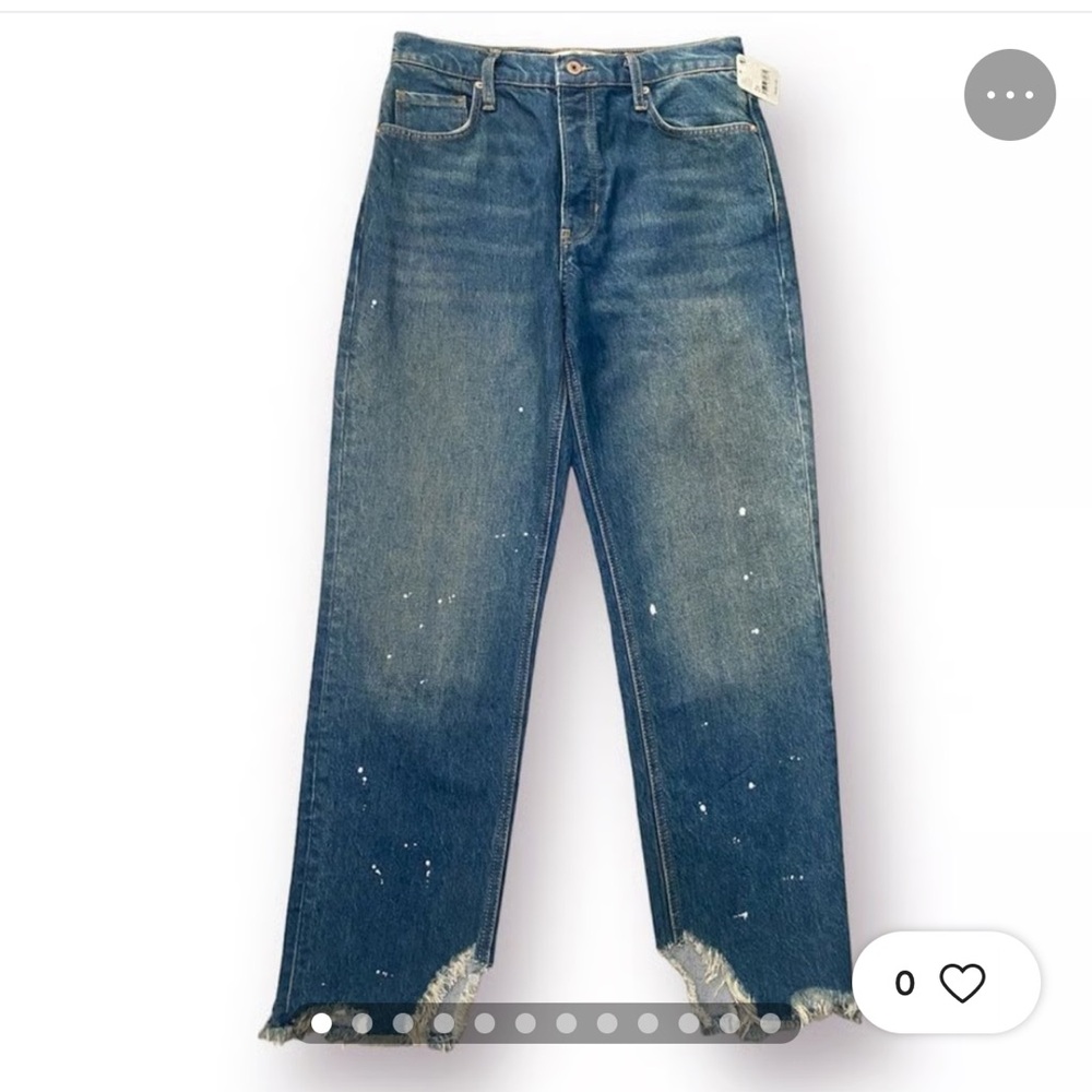 Free people We the free distressed Rawhem Boyfriend  women’s jeans size 26 NWOT